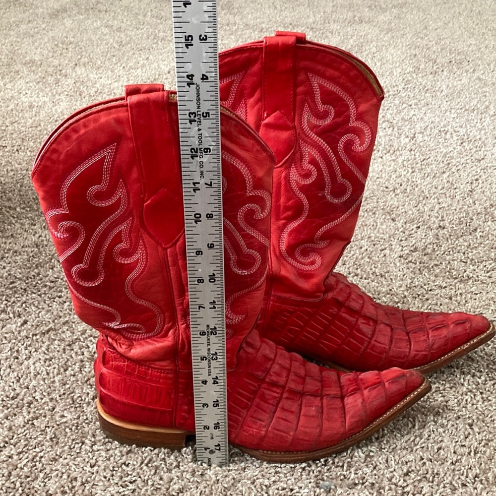 Handmade Los Altos Genuine Crocodile Cowboy Boots - like NEW (size 7.5) - Picture 13 of 16